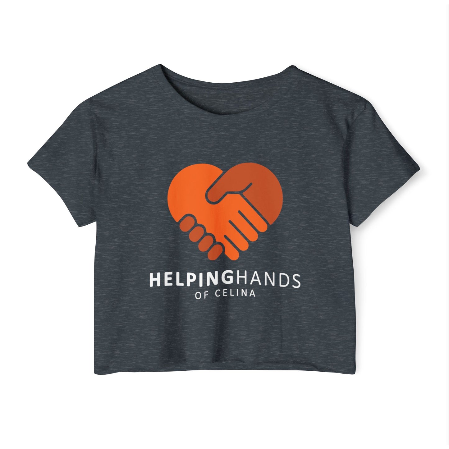 Festival-Themed Women's Crop Top, Helping Hands Graphic Tee