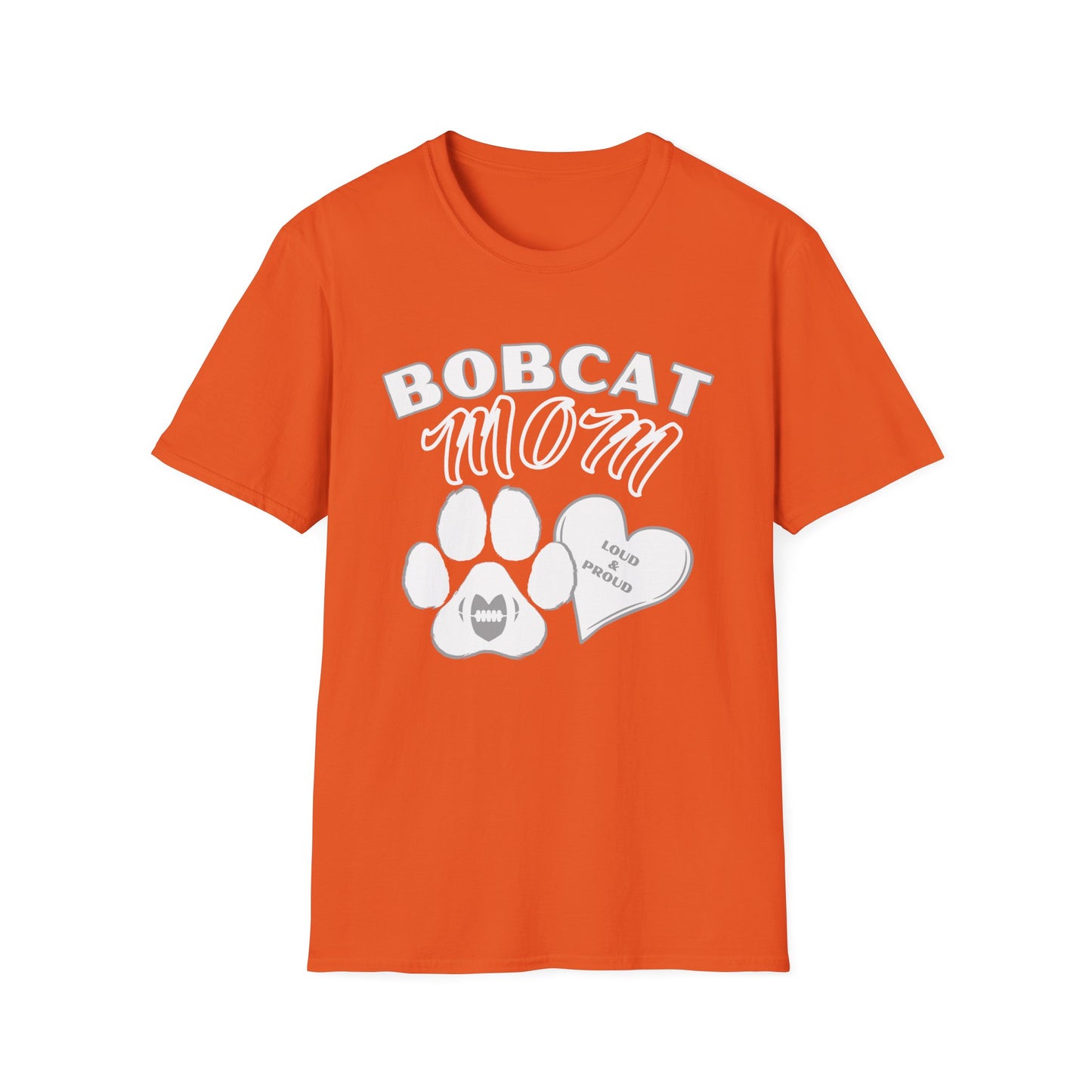 Bobcat Mom T-Shirt = Orange