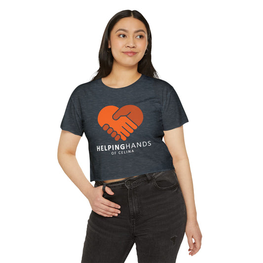 Festival-Themed Women's Crop Top, Helping Hands Graphic Tee